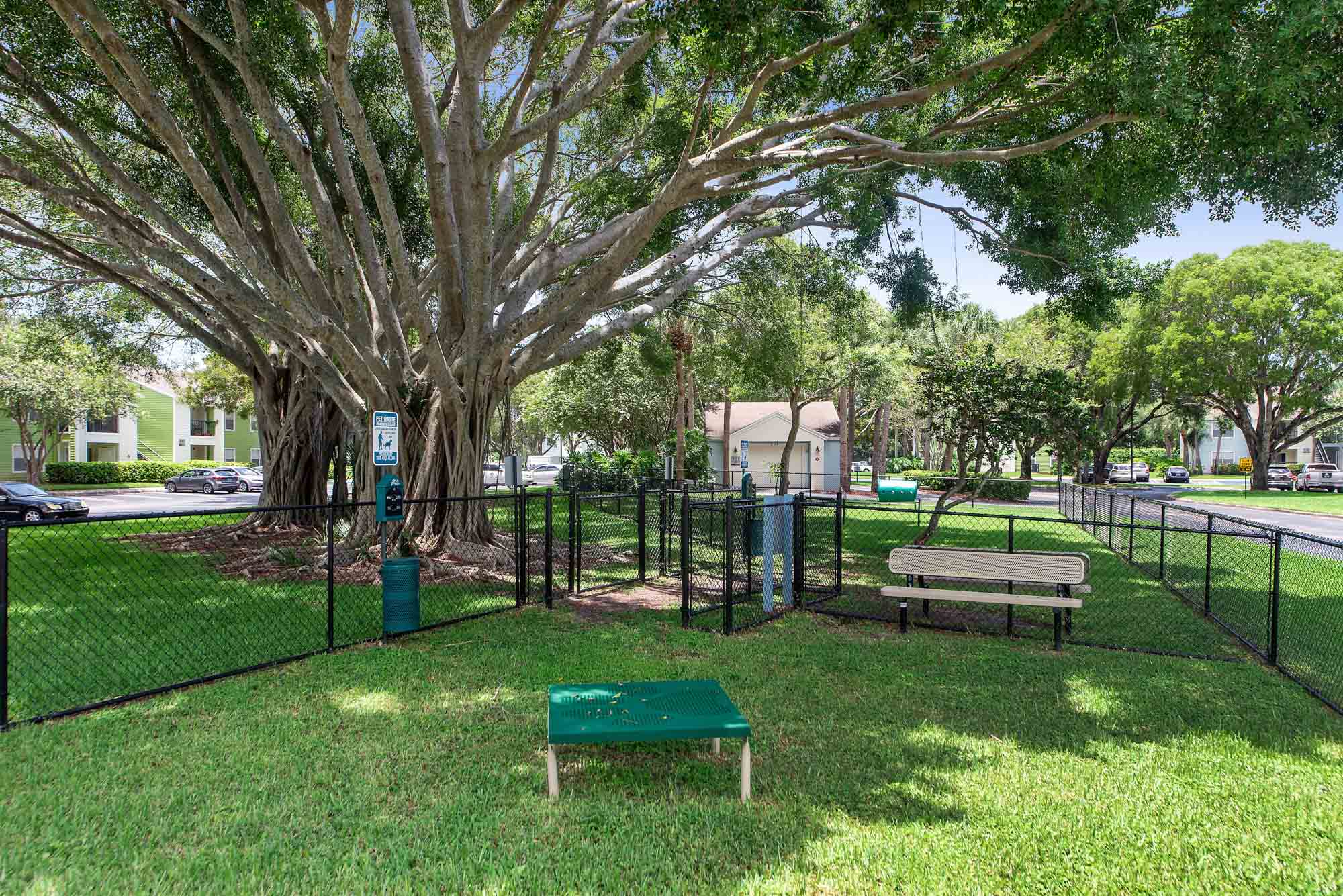 The dog park at Turtle Cove in West Palm Beach, FL.
