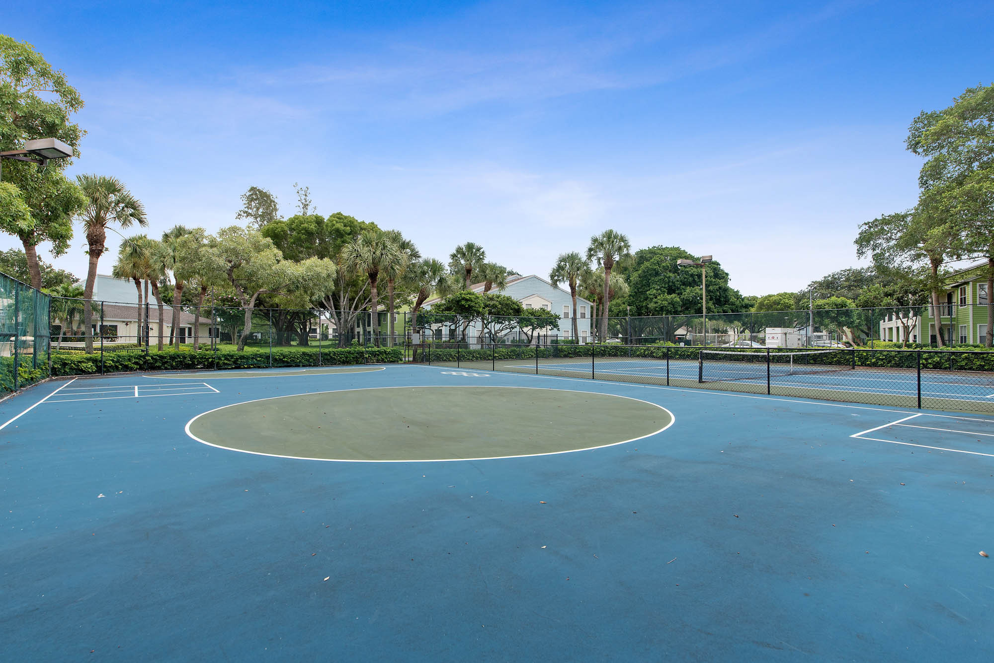 The tennis court at Turtle Cove in West Palm Beach, FL.