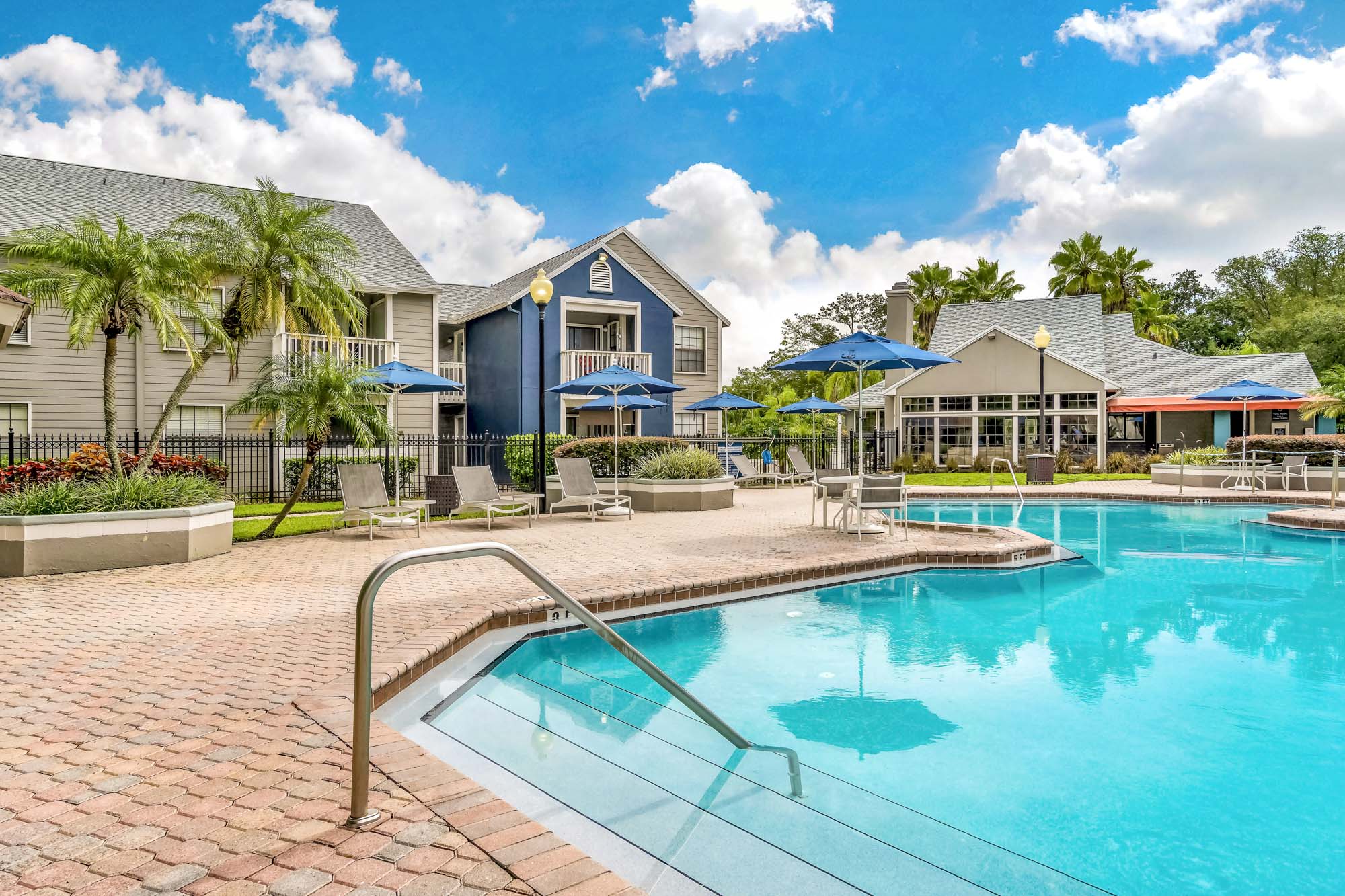 The pool at St. James Crossing apartments in Tampa, Florida.