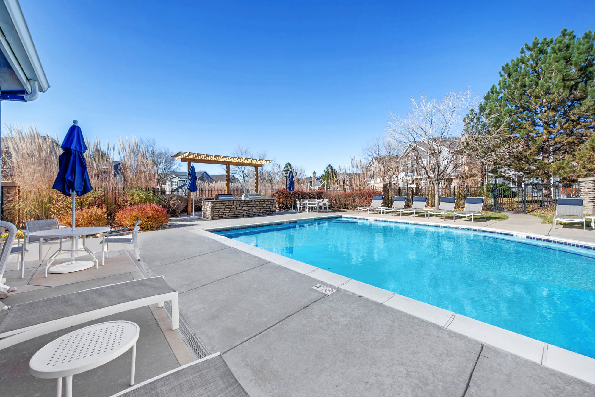 The pool at Eagle Ridge apartments in Denver, CO.