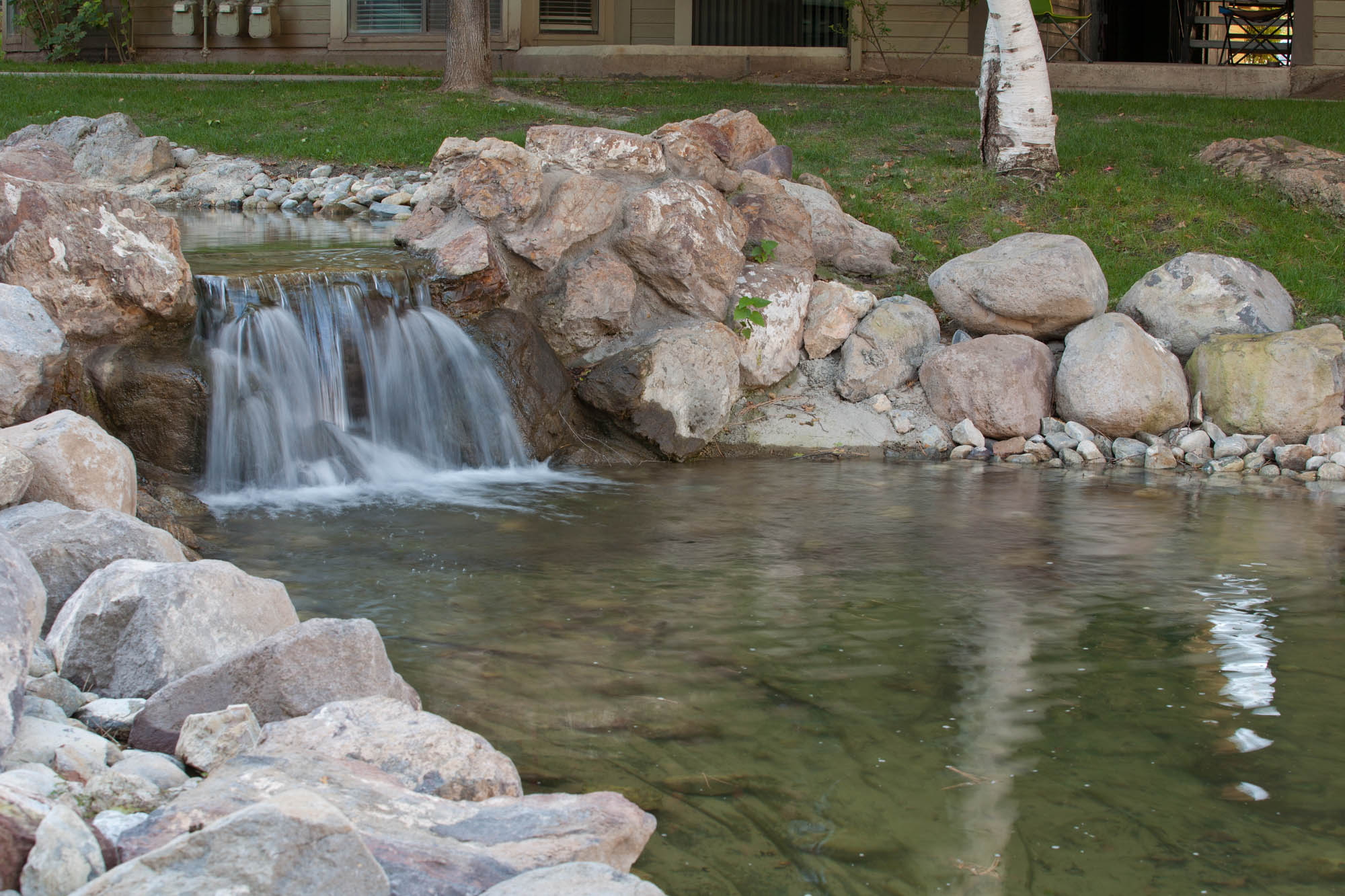 A water feature at James Pointe apartments near Salt Lake City, Utah.