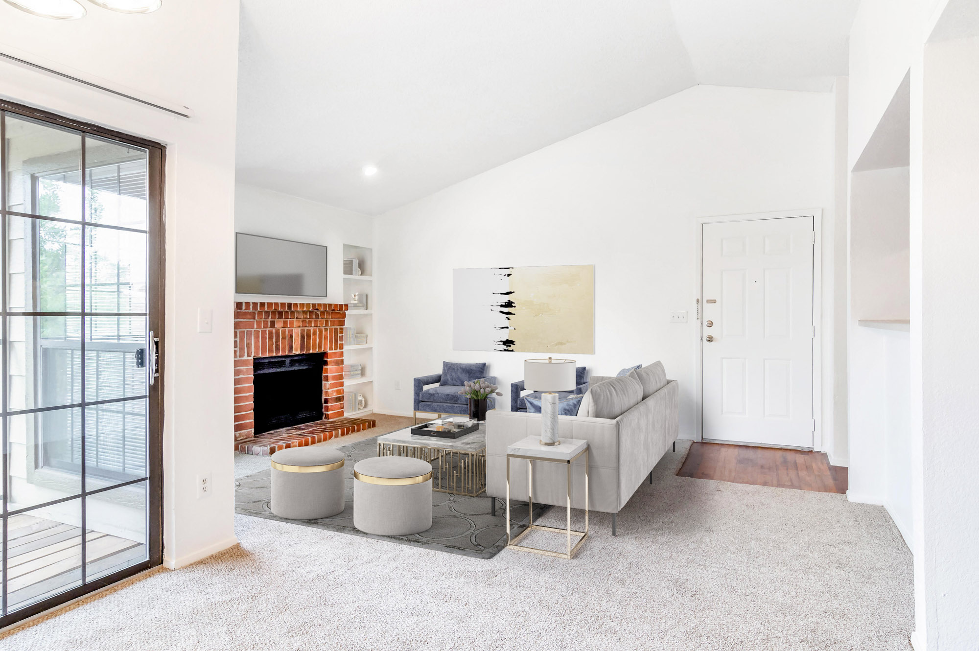 A living space at Canyon Chase apartments in Westminster, CO.