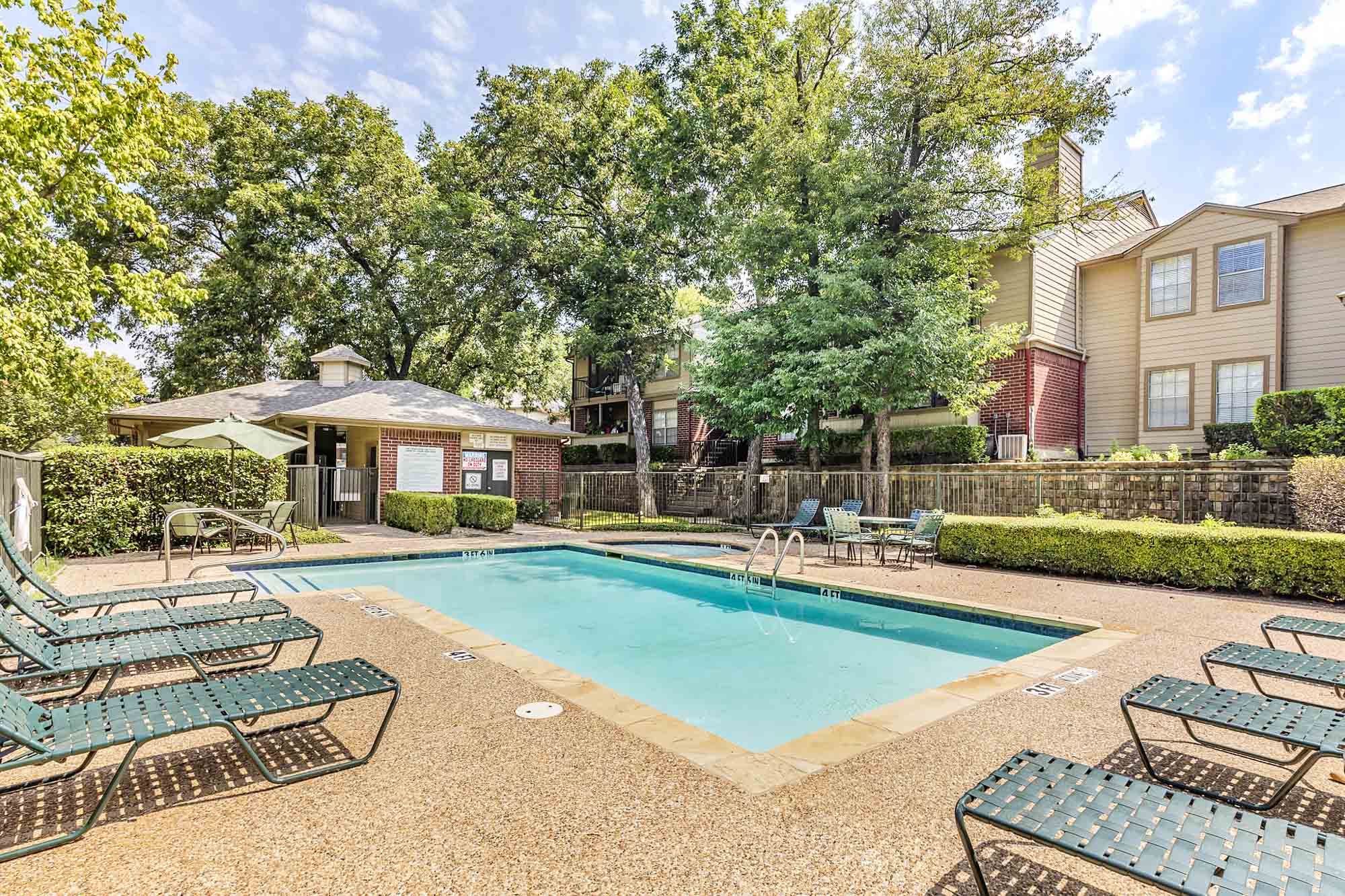 The pool at The Gables of McKinney apartments near Dallas, Texas.