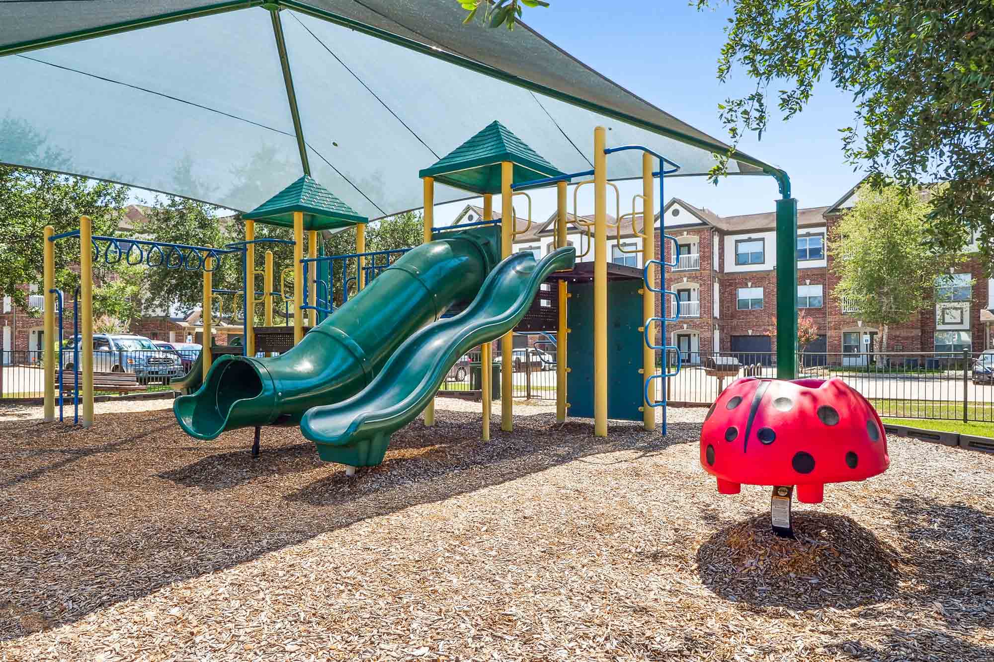 The playground at The Villas at Shadow Creek apartments in Houston, TX.