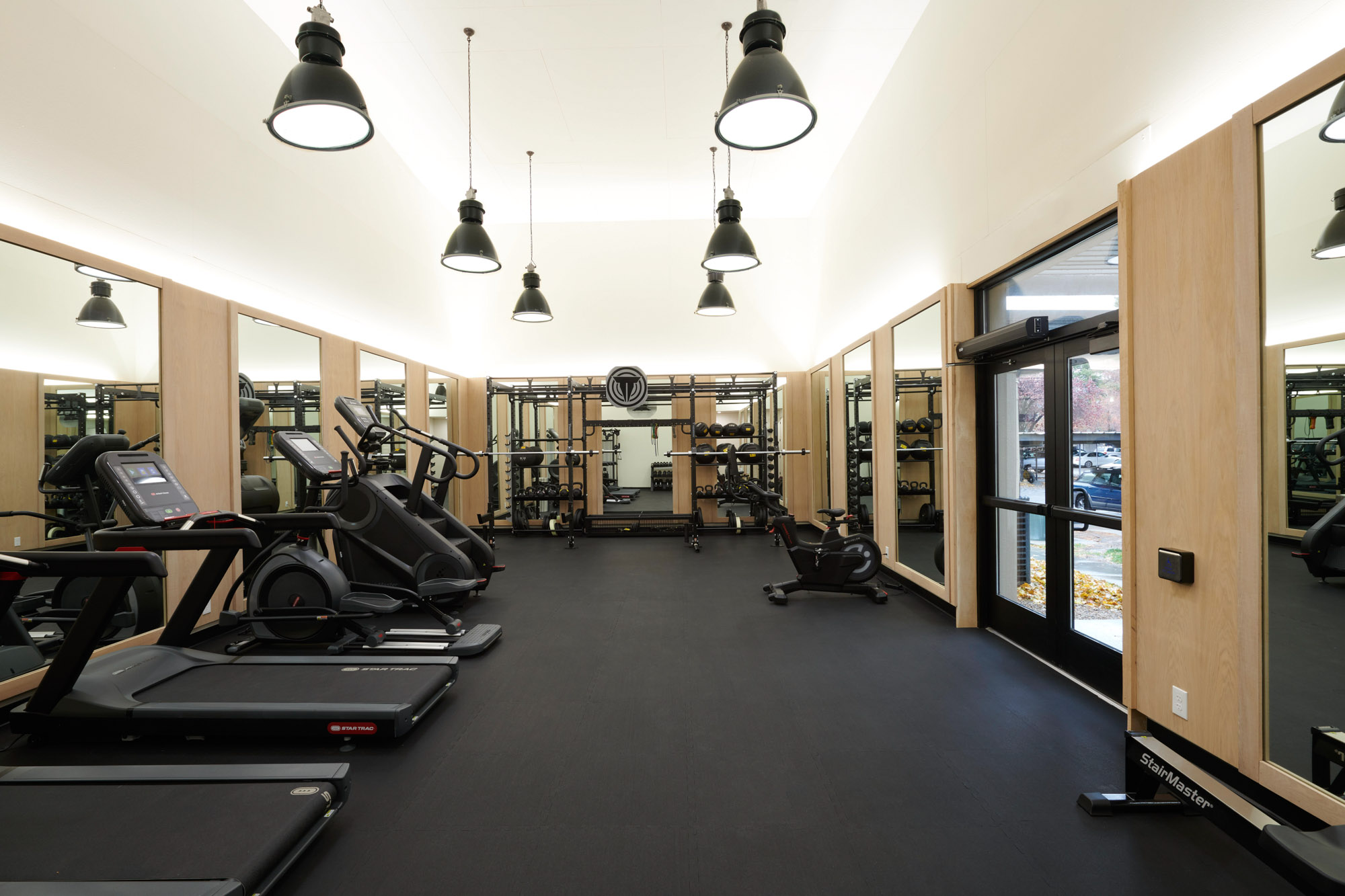 The fitness center at Stillwater apartments in Murray, Utah.