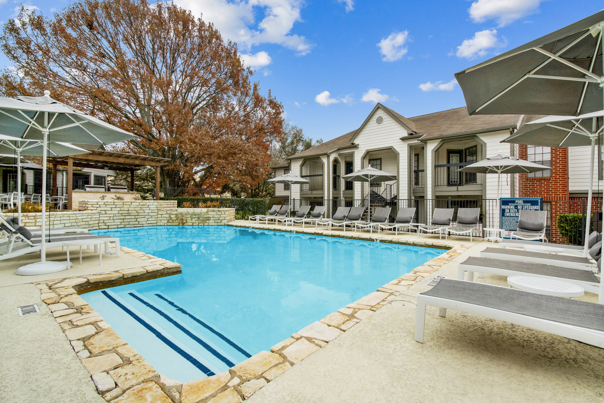 The pool at The Arbors of Wells Branch in Austin, Texas.
