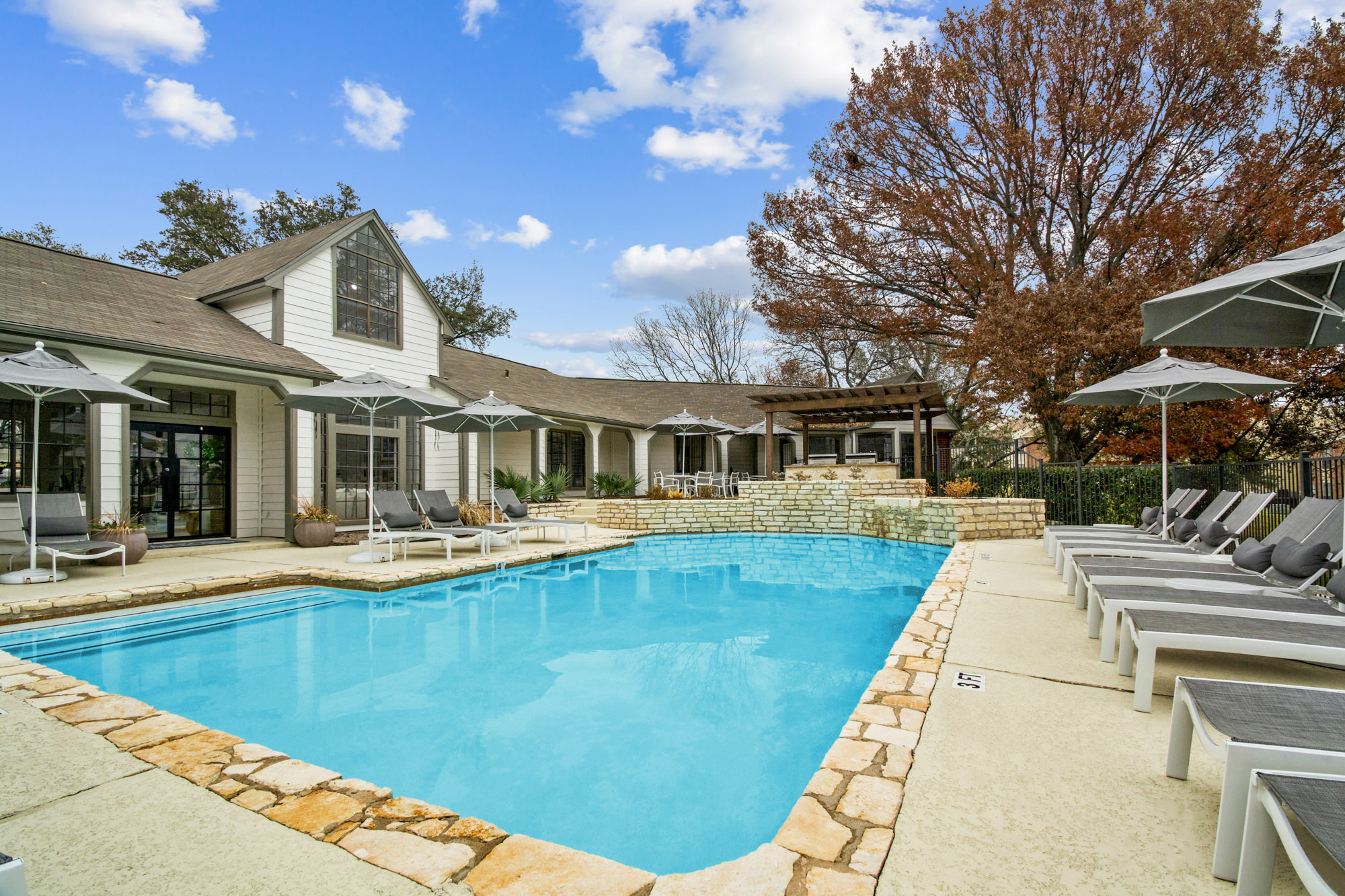 The pool at The Arbors of Wells Branch in Austin, Texas.