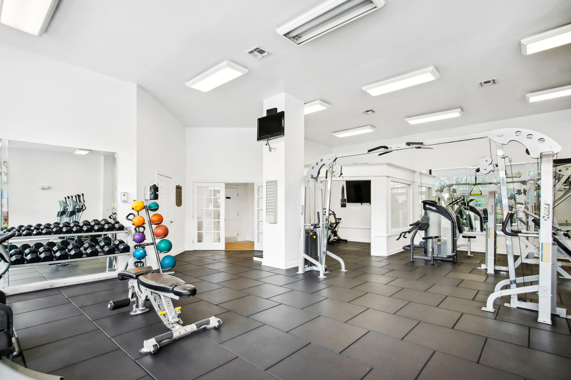 The fitness center at Osprey Links at Hunter's Creek in Orlando, Florida.